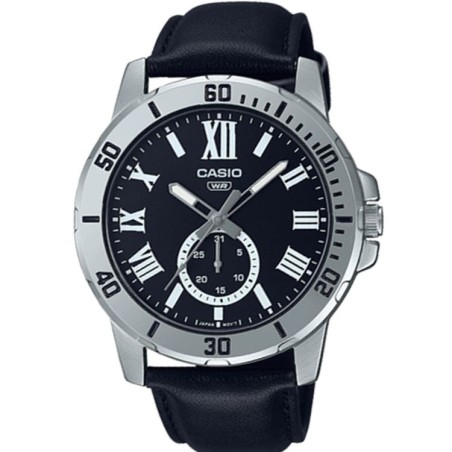 CASIO COLLECTION Mod. DIVER DATE LEATHER - BLACK MTP-VD200L-1BUDF